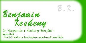 benjamin keskeny business card